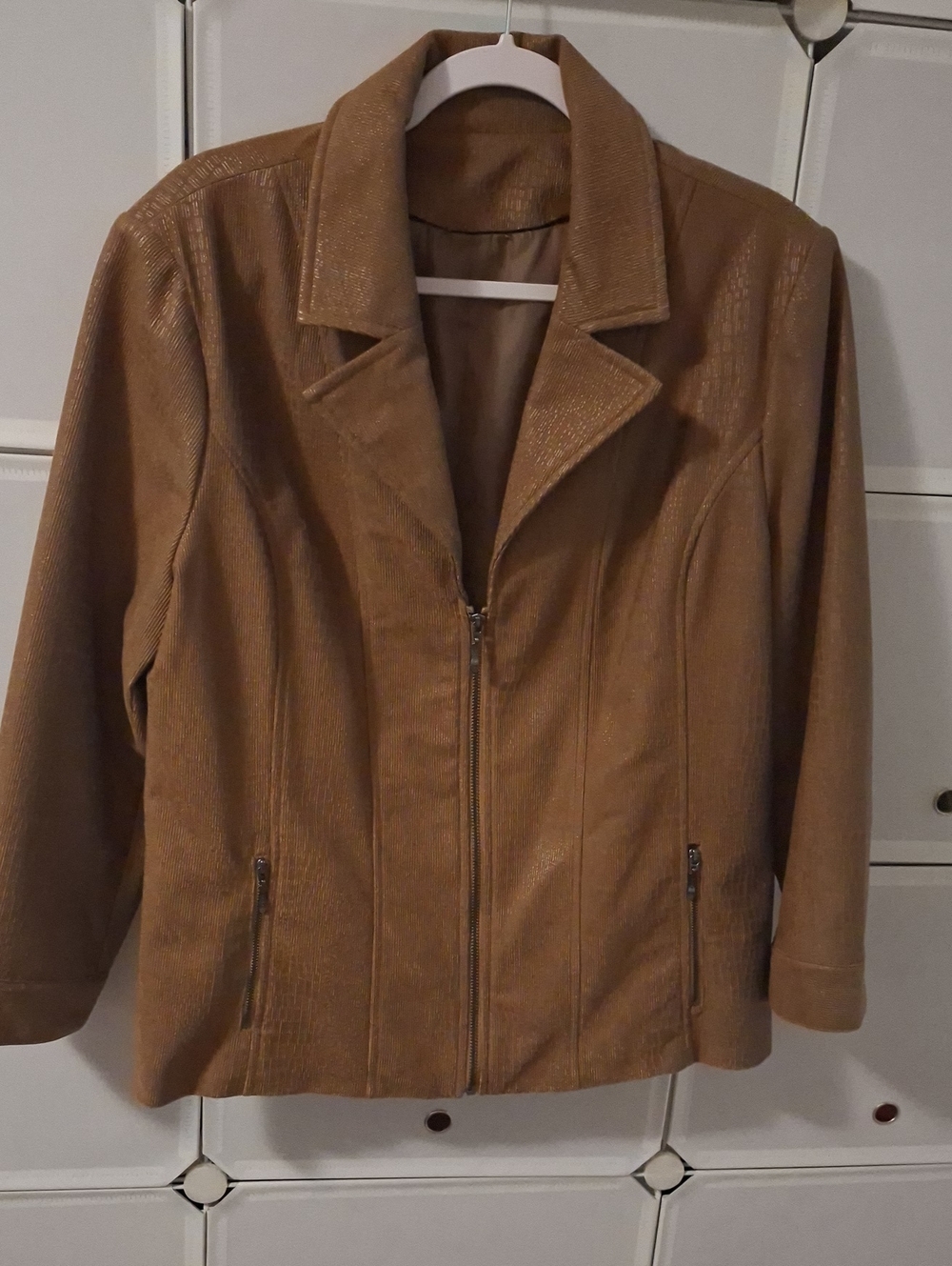 Women’s Brown Zip-Front Jacket